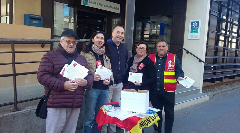 distribution 14 mai CAF UL CGT Tours