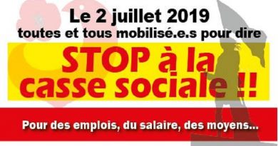 Toutes et tous mobilisé-es le 2 juillet à Paris et sur le département UD CGT 37