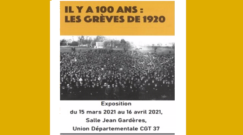 invitation exposition IHS CGT 37 les grèves de 1920