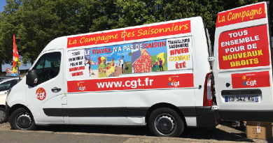 la caravane des saisonniers UD CGT 37