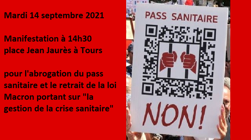 manifestation 14 septembre 2021 Tours