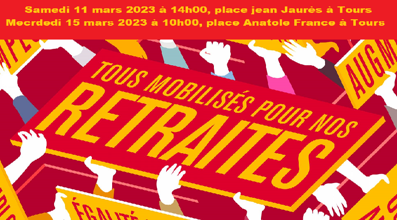 action de 11 et 15 mars 2023 UD cgt 37