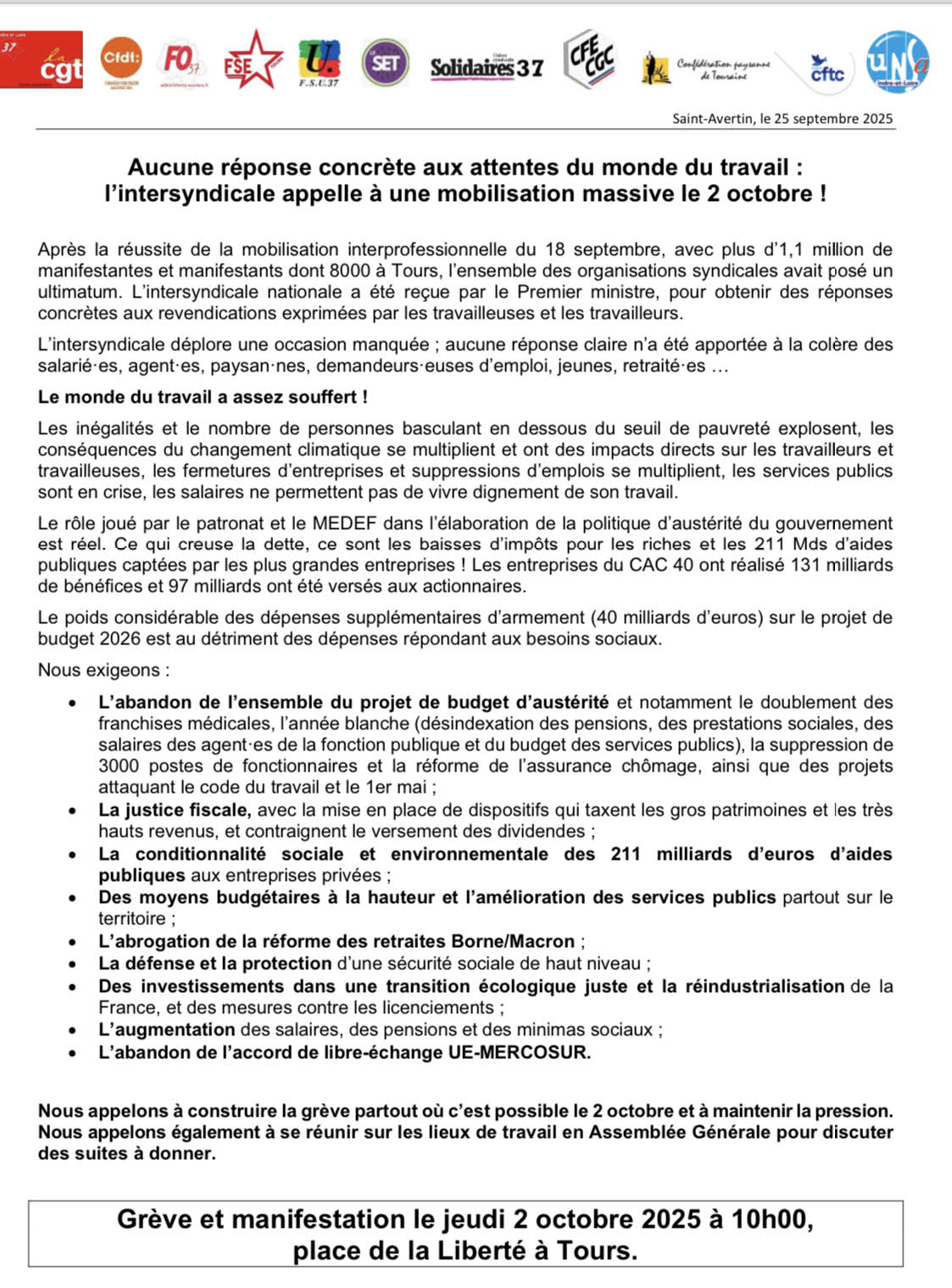 action 2 octobre