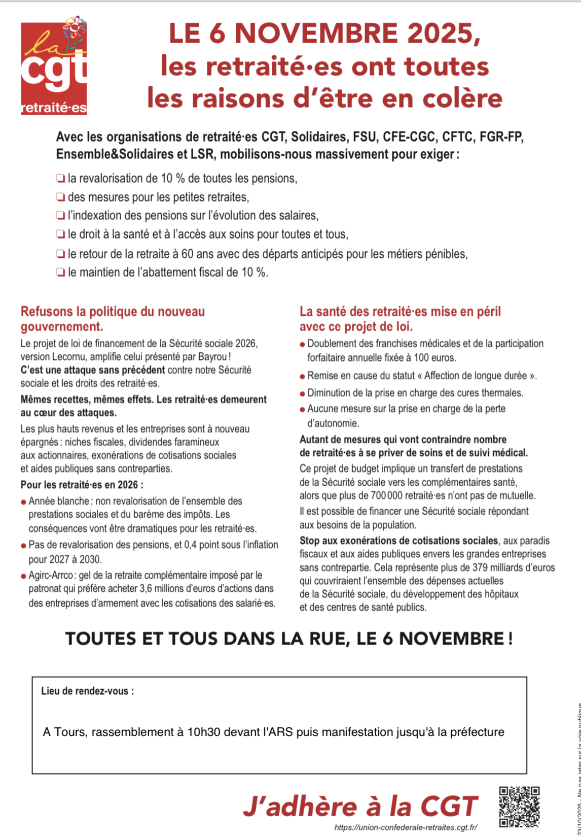 Tract 6 novembre USR CGT 37
