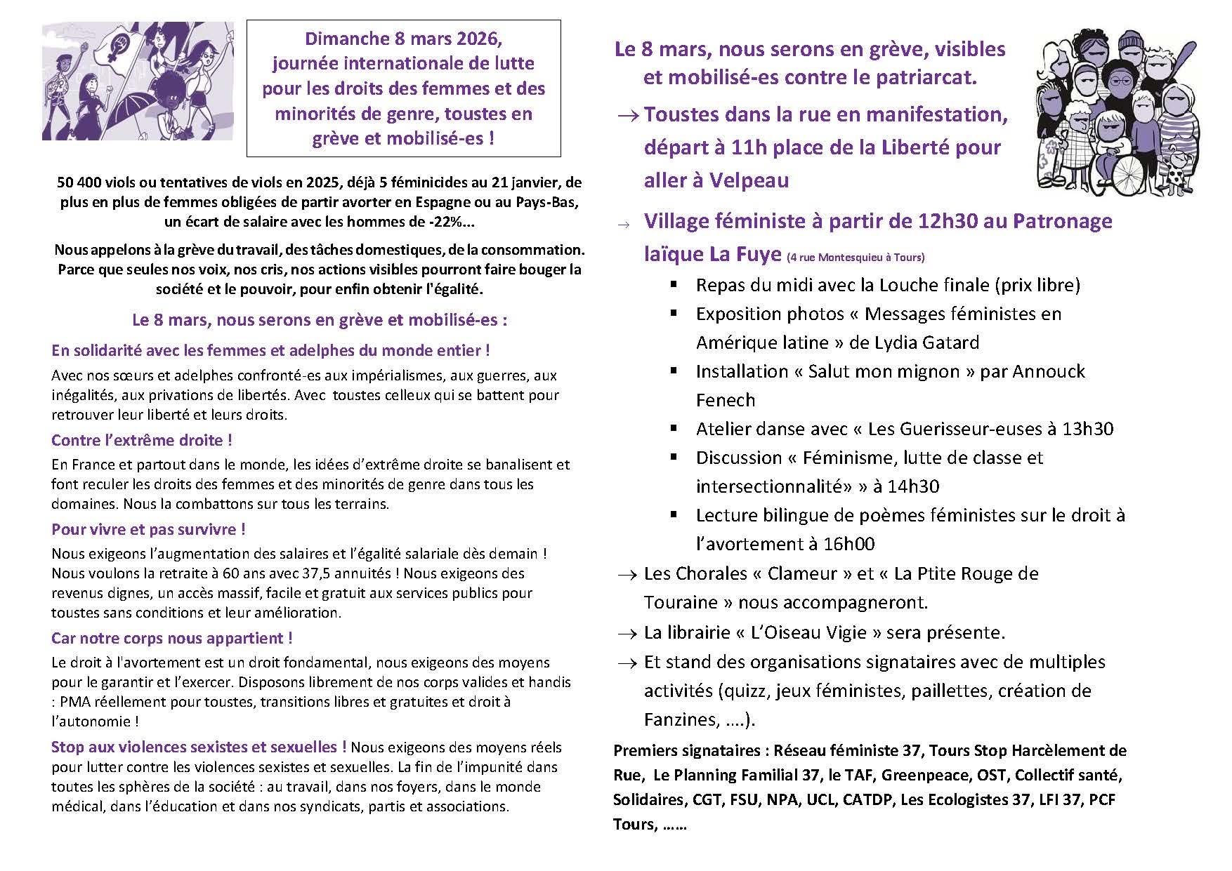 Action du 8 mars 2026 UDCGT 37